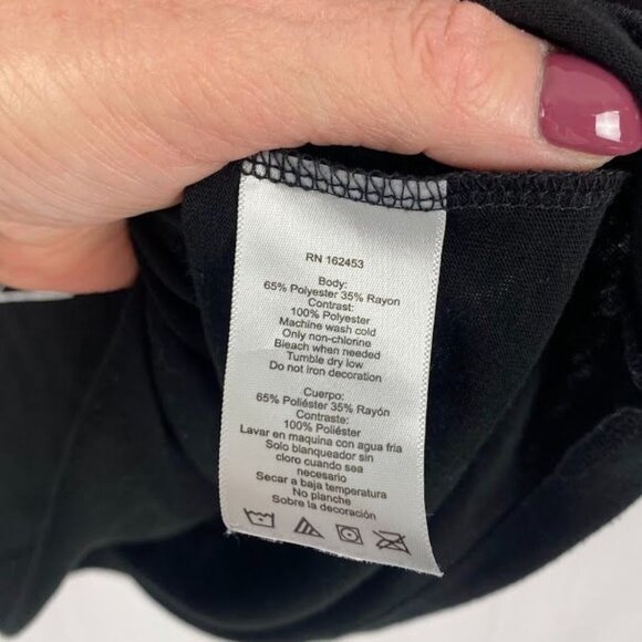 Sweet Violet Black Eiffel Tower Short Sleeve Top Women's 2X - Picture 9 of 9